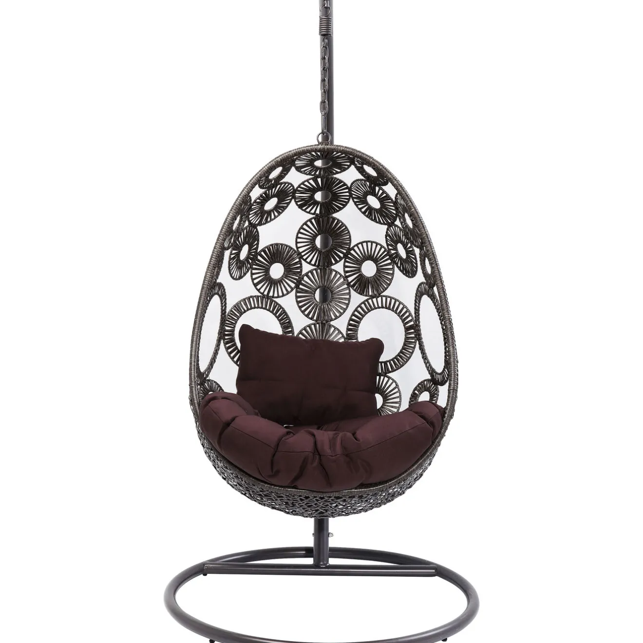KARE Design Autres Meubles Extérieurs|Chaise Suspendue Ibiza Marron