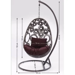 KARE Design Autres Meubles Extérieurs|Chaise Suspendue Ibiza Marron