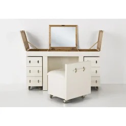 KARE Design Coiffeuses|Coiffeuse Diva Croco Blanche (4 Pcs)