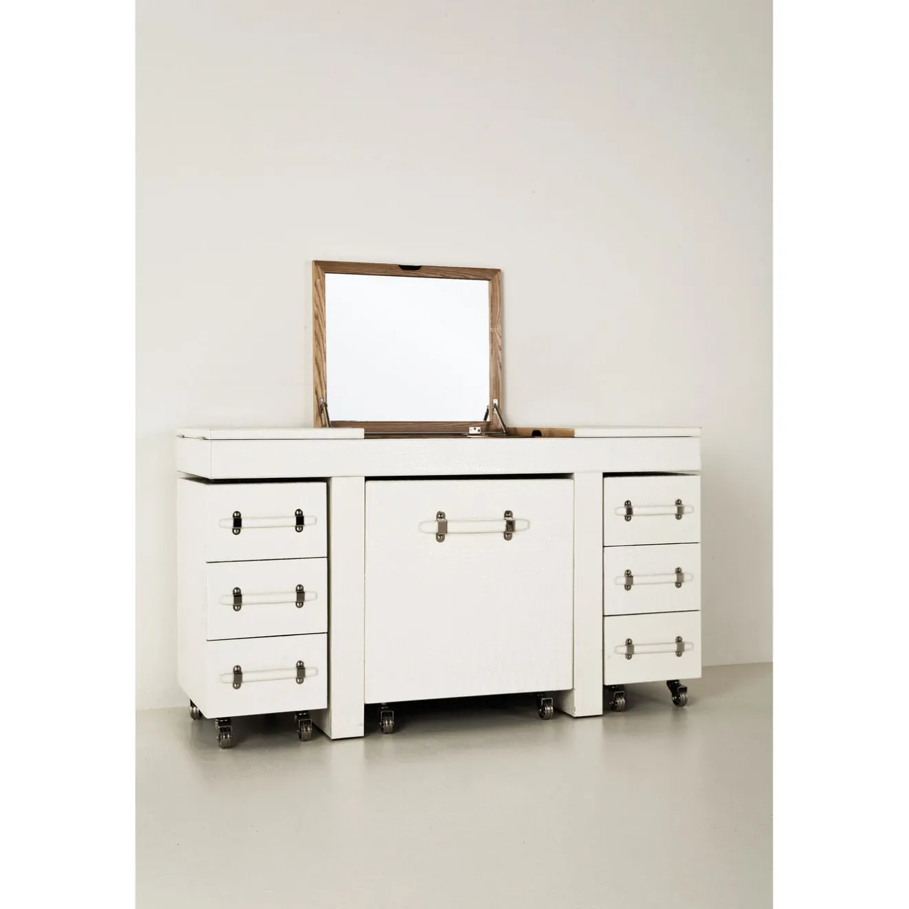 KARE Design Coiffeuses|Coiffeuse Diva Croco Blanche (4 Pcs)