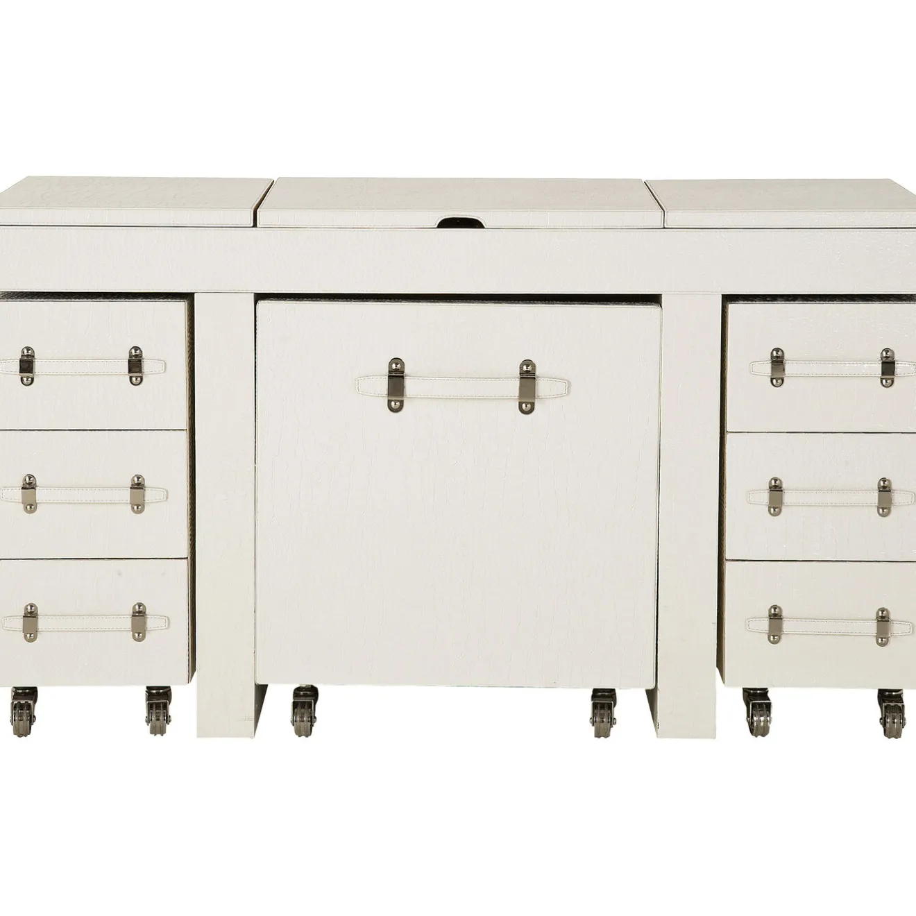 KARE Design Coiffeuses|Coiffeuse Diva Croco Blanche (4 Pcs)