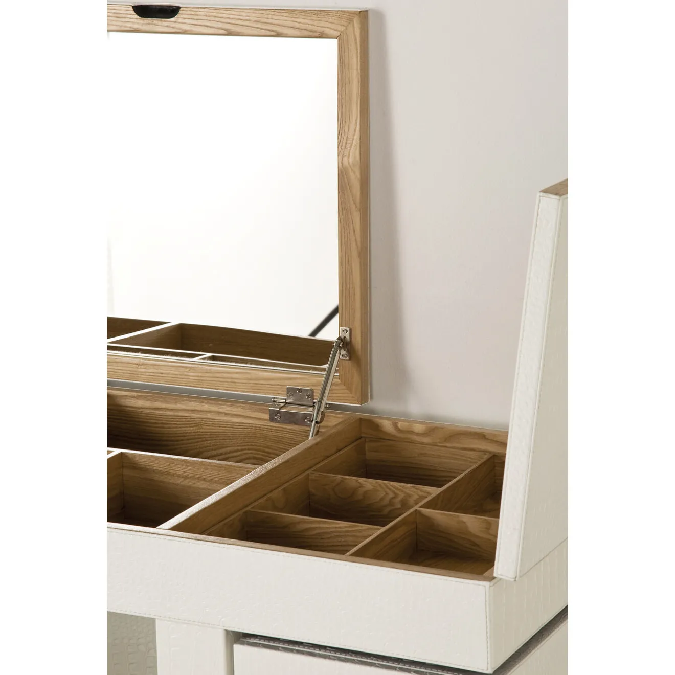 KARE Design Coiffeuses|Coiffeuse Diva Croco Blanche (4 Pcs)