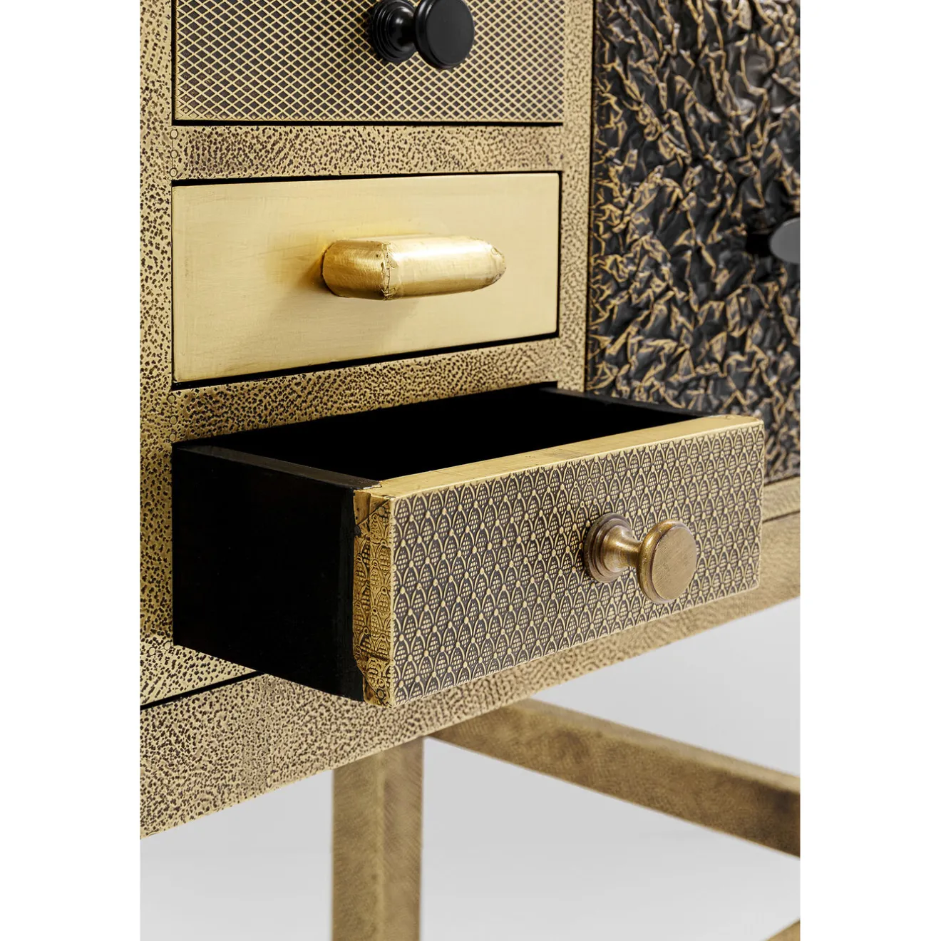 KARE Design Buffets Hauts|Commode Haute Chalet Dore 13 Tiroirs