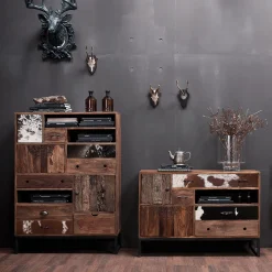 KARE Design Buffets Hauts|Commode Haute Rodeo 3 Portes,8 Tiroirs