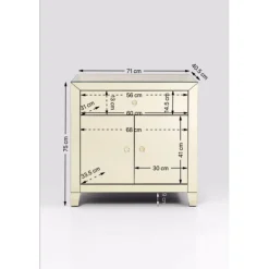 KARE Design Commodes|Commode Luxury Champagne 2-Portes,1-Tiroir