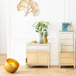 KARE Design Commodes|Commode Luxury Champagne 2-Portes,1-Tiroir