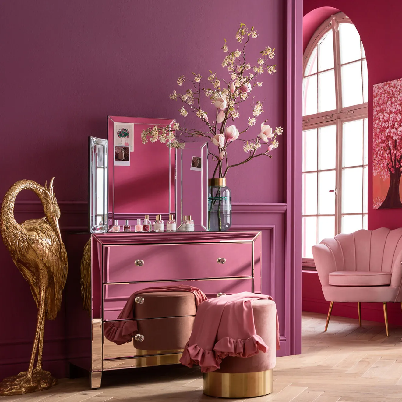 KARE Design Commodes|Commode Luxury Champagne,3-Tiroirs