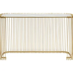 KARE Design Consoles|Console Wire Verre Marbre Dore 142X89Cm