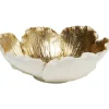 KARE Design Coupes Décoratives|Coupe Décorative Flower Bloom Creme-Dore O25Cm