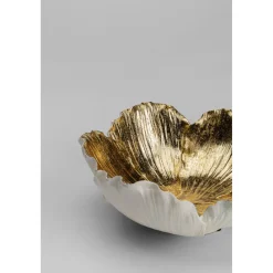 KARE Design Coupes Décoratives|Coupe Décorative Flower Bloom Creme-Dore O25Cm