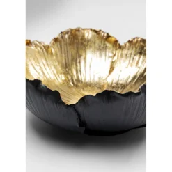 KARE Design Coupes Décoratives|Coupe Décorative Flower Bloom Noir-Dore O25Cm