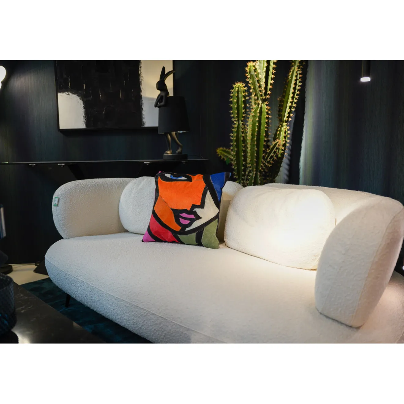 KARE Design Coussins Avec Garnissage|Coussin Abstract Lady Face 40X40Cm