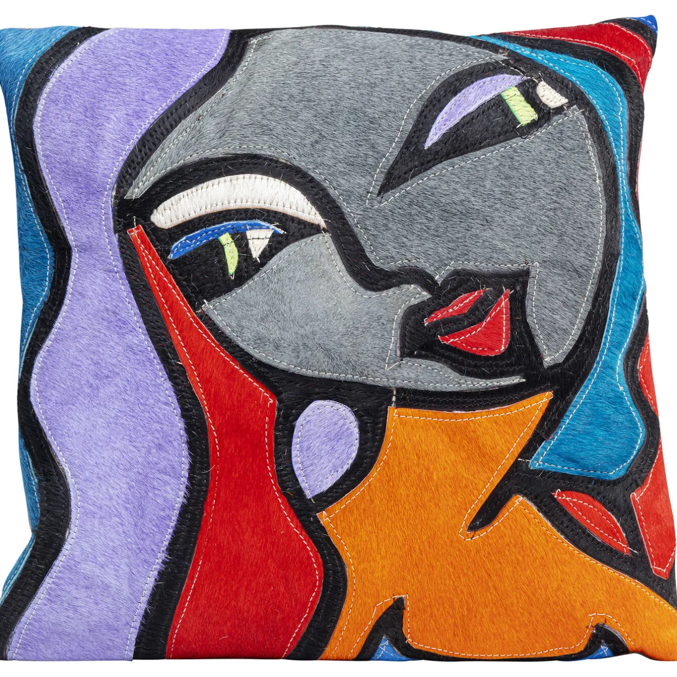 KARE Design Coussins Avec Garnissage|Coussin Monique Purple Hair 40X40Cm