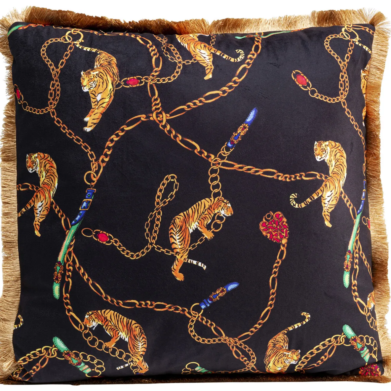 KARE Design Coussins Avec Garnissage|Coussin Tiger Chain Noir 45X45Cm