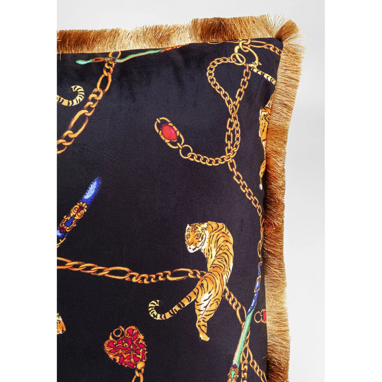 KARE Design Coussins Avec Garnissage|Coussin Tiger Chain Noir 45X45Cm
