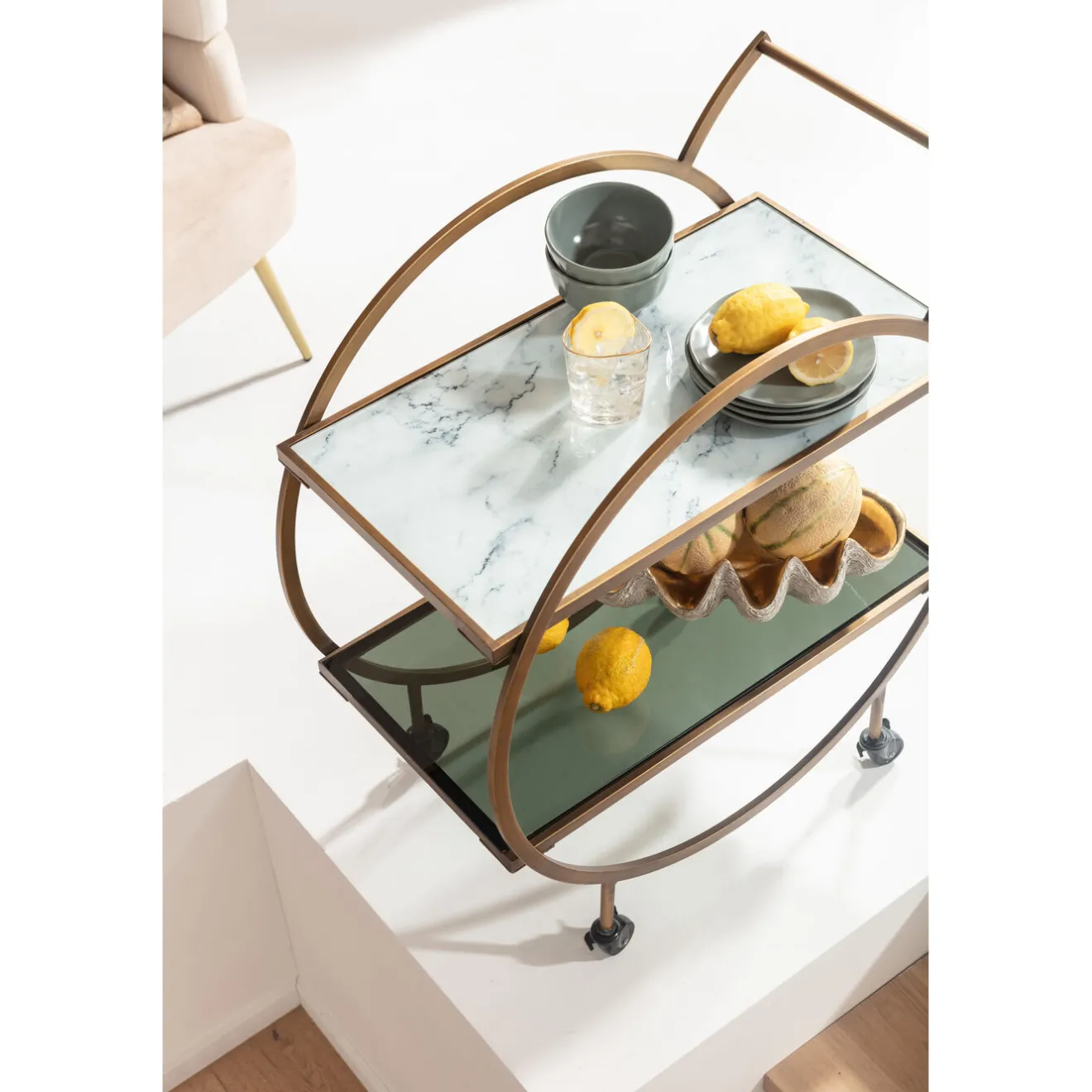 KARE Design Dessertes|Desserte Loft Laiton