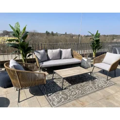 KARE Design Mobilier Lounge|Ensemble De Sieges Elba Nature Cinque (4-Pcs)