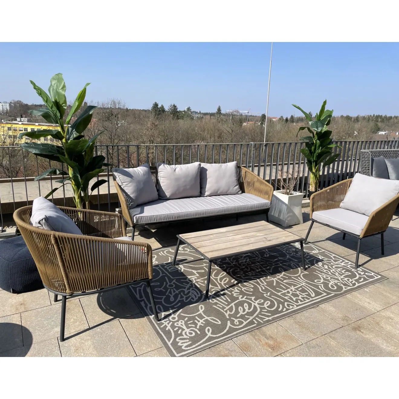 KARE Design Mobilier Lounge|Ensemble De Sieges Elba Nature Cinque (4-Pcs)