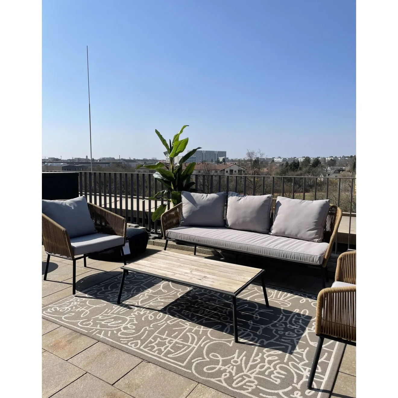 KARE Design Mobilier Lounge|Ensemble De Sieges Elba Nature Cinque (4-Pcs)