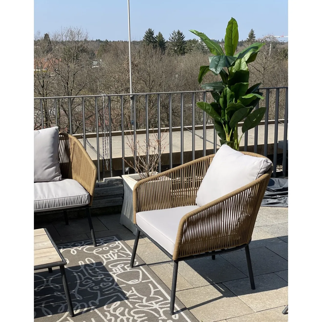 KARE Design Mobilier Lounge|Ensemble De Sieges Elba Nature Cinque (4-Pcs)