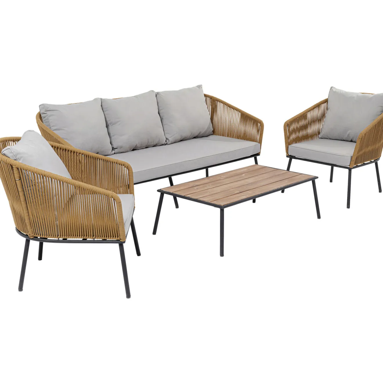 KARE Design Mobilier Lounge|Ensemble De Sieges Elba Nature Cinque (4-Pcs)
