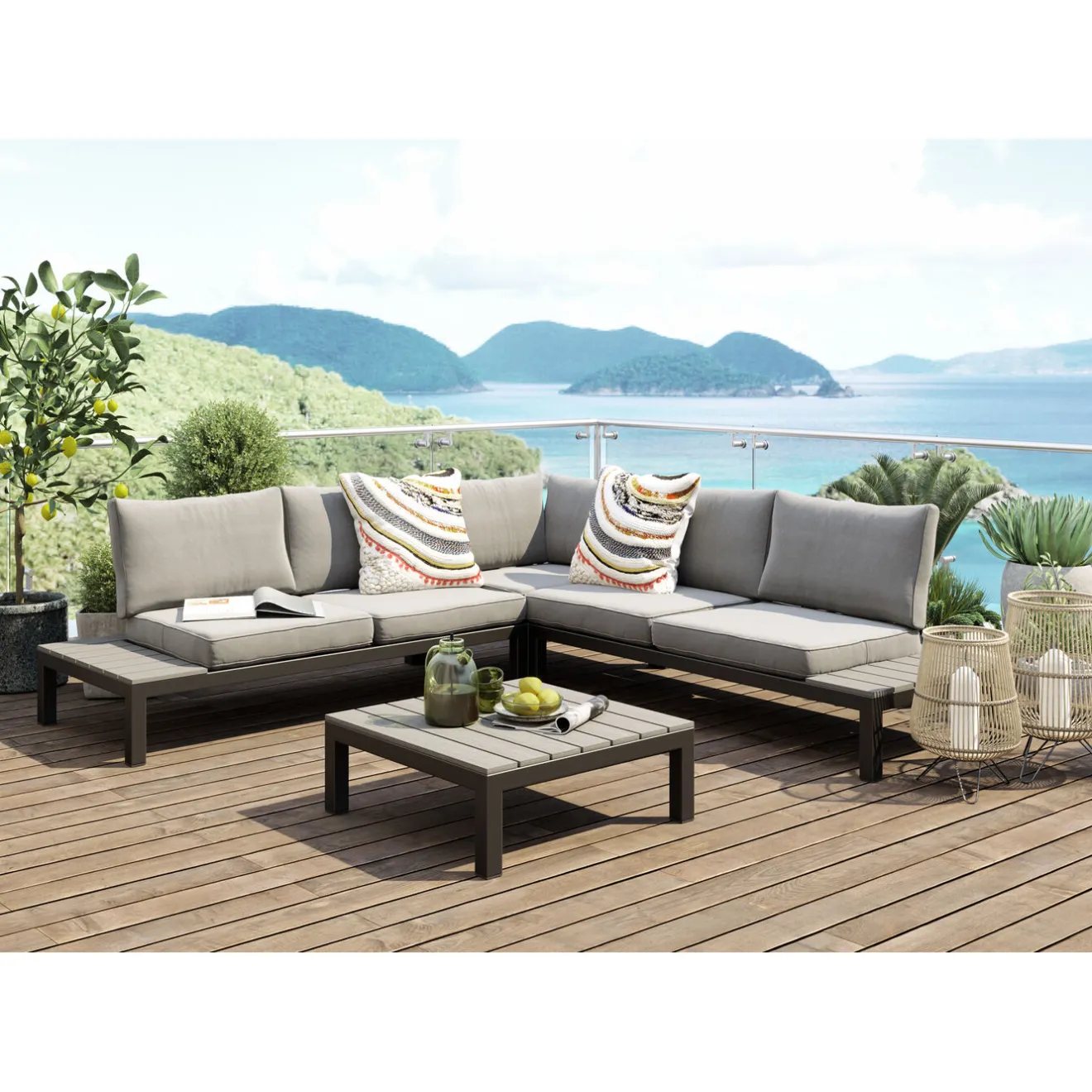KARE Design Mobilier Lounge|Ensemble De Sieges Holiday Noir (4-Pcs)