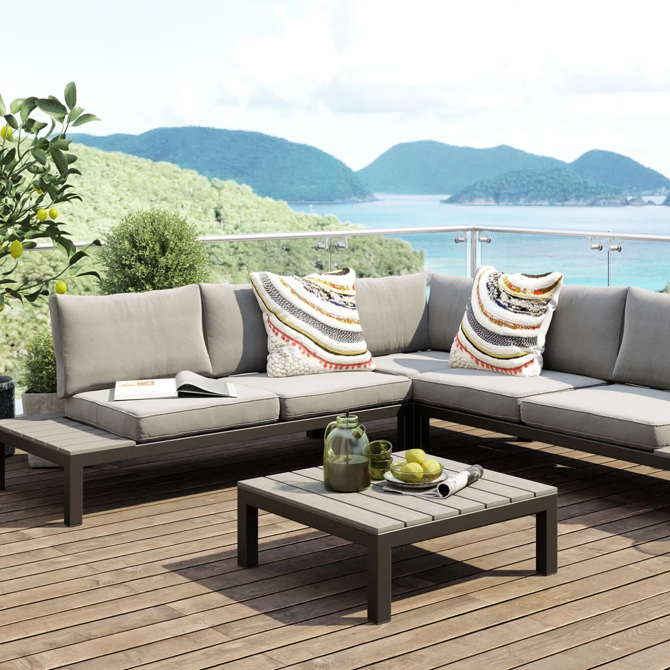 KARE Design Mobilier Lounge|Ensemble De Sieges Holiday Noir (4-Pcs)