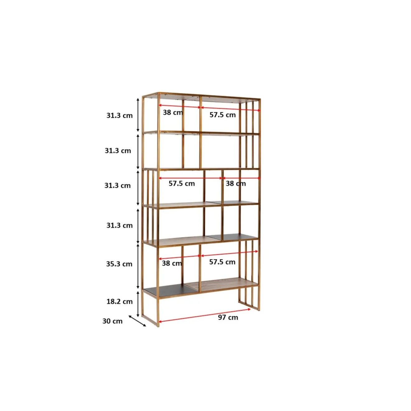 KARE Design Etagères De Séparation|Etagere Cesaro 90X170Cm