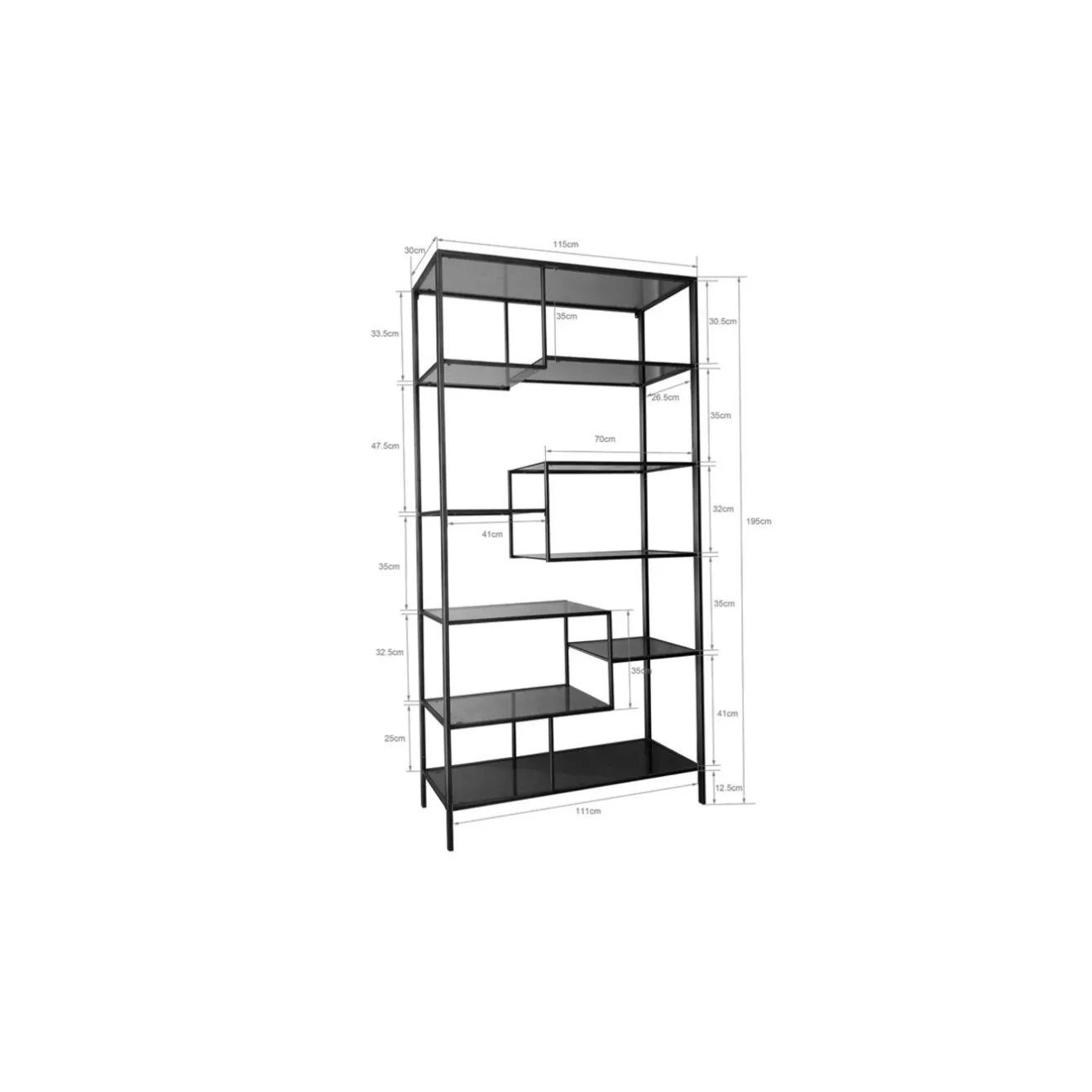 KARE Design Etagères De Séparation|Etagere Loft Dore 115X195Cm