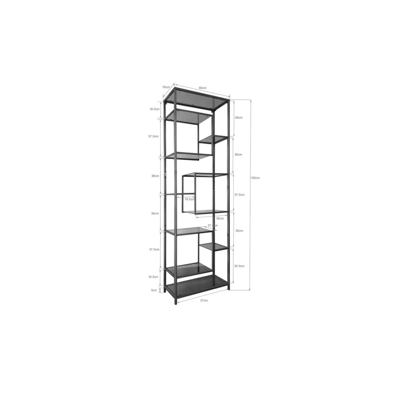 KARE Design Etagères De Séparation|Etagere Loft Dore 60X195Cm
