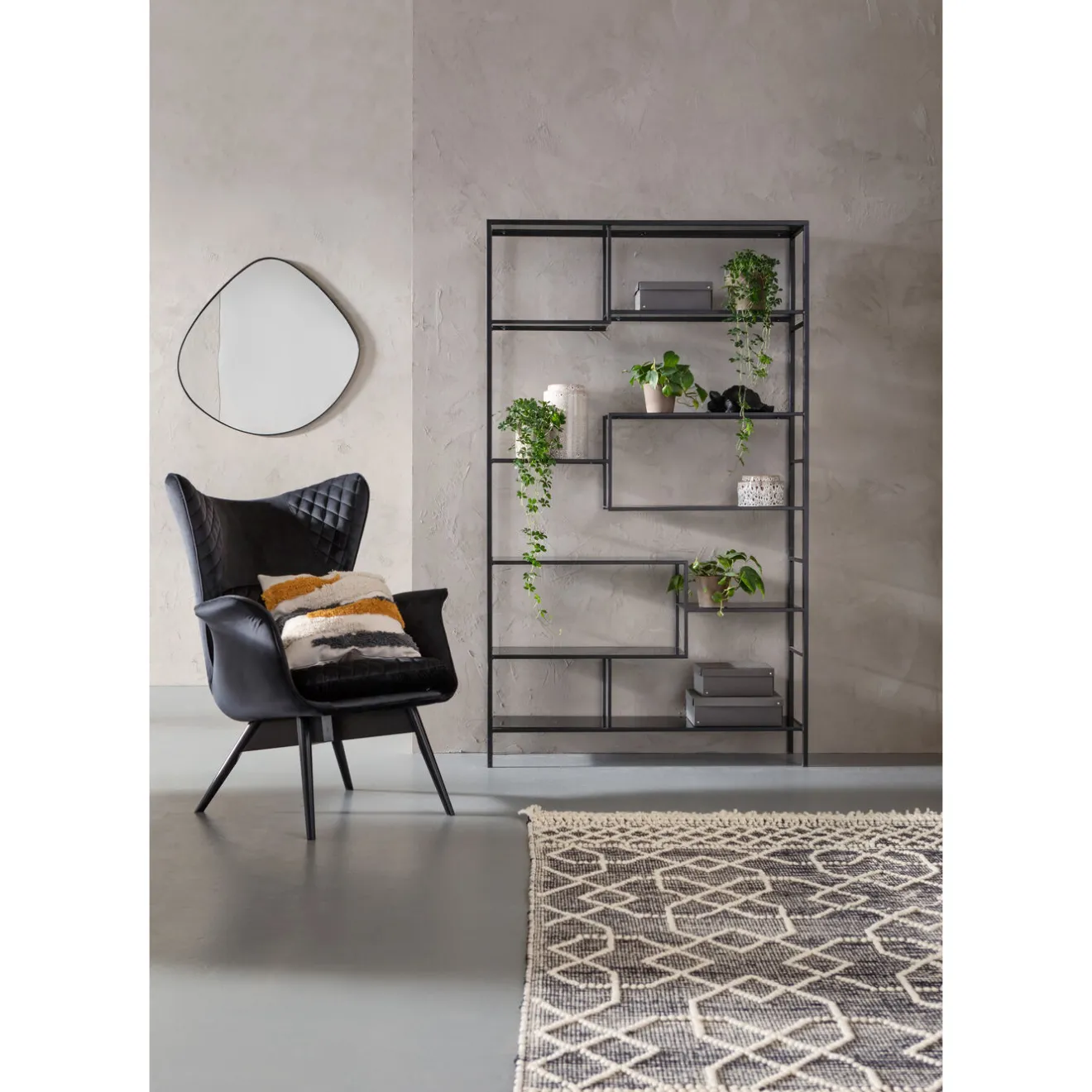 KARE Design Etagères De Séparation|Etagere Loft Noir 115X195Cm