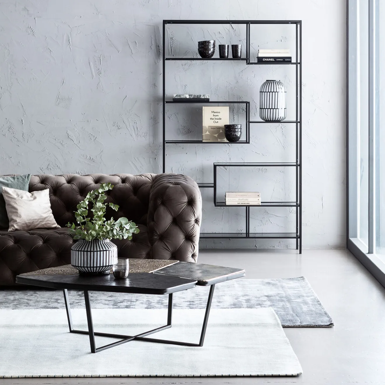 KARE Design Etagères De Séparation|Etagere Loft Noir 115X195Cm