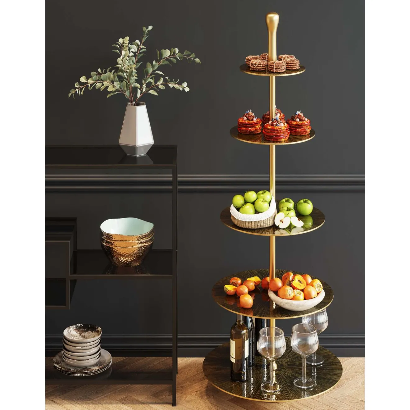 KARE Design Etagères|Etagere Lovely Laiton 162Cm