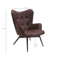 KARE Design Fauteuils À Oreilles|Fauteuil Black Angels Wings Marron Econo