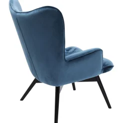 KARE Design Fauteuils À Oreilles|Fauteuil Black Vicky Velours Petrole