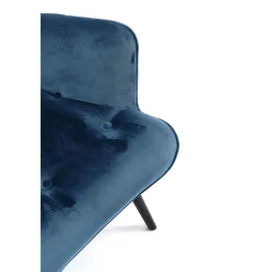 KARE Design Fauteuils À Oreilles|Fauteuil Black Vicky Velours Petrole