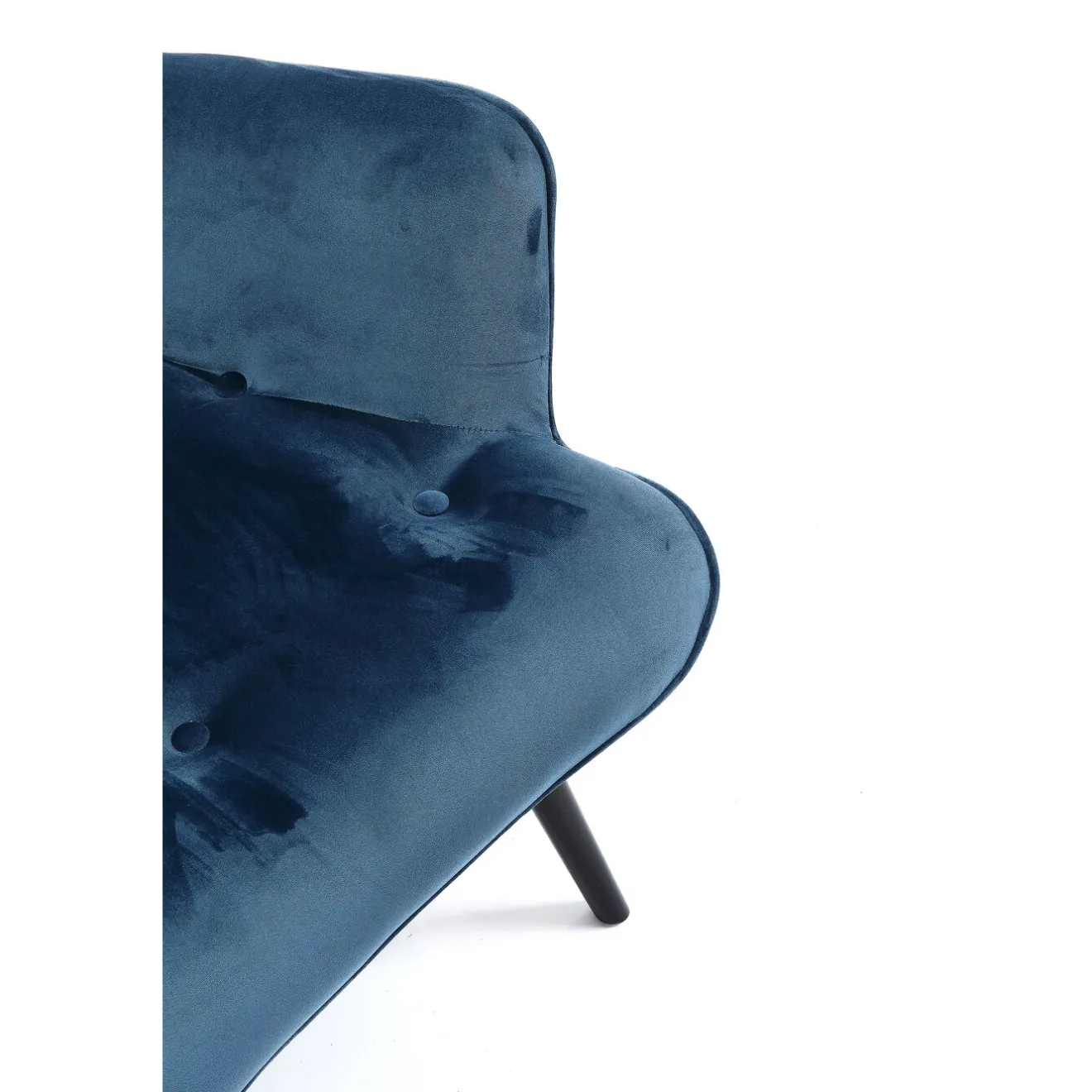 KARE Design Fauteuils À Oreilles|Fauteuil Black Vicky Velours Petrole