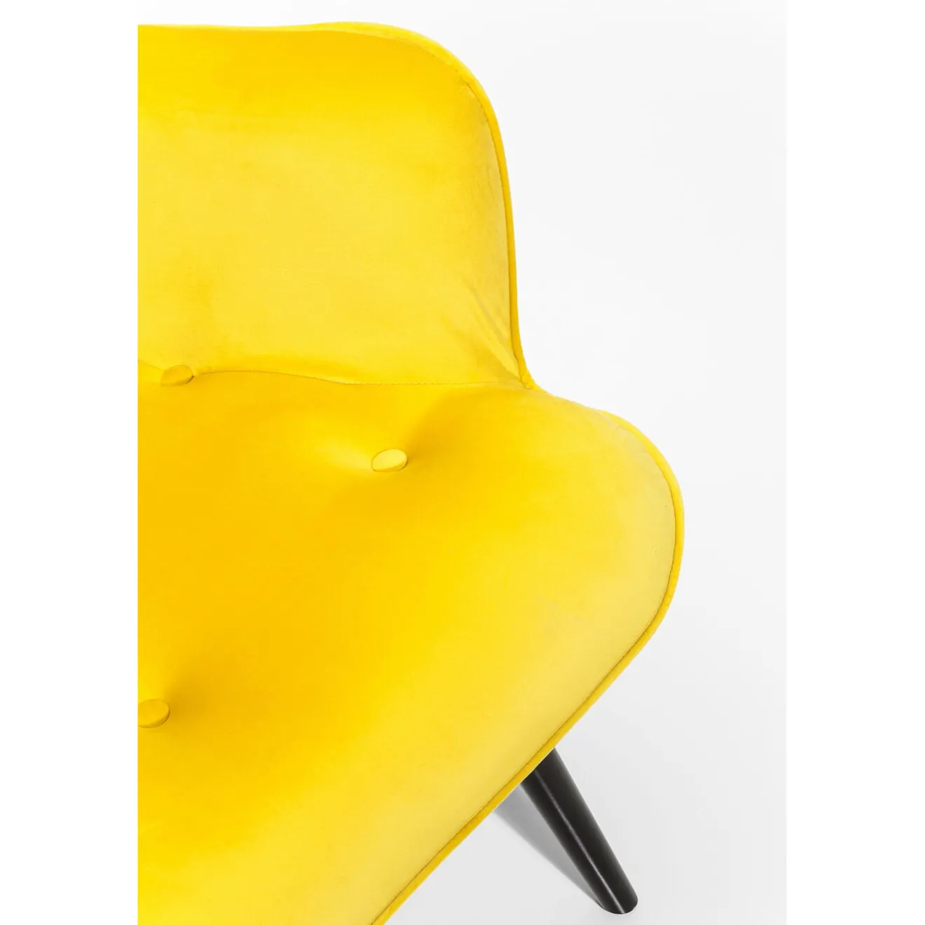 KARE Design Fauteuils À Oreilles|Fauteuil Black Vicky Velours Jaune
