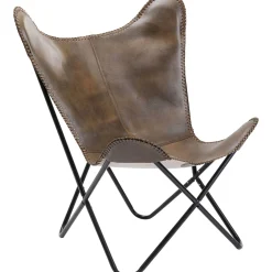 KARE Design Fauteuils À Oreilles|Fauteuil California Cuir Marron Fonce
