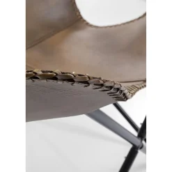 KARE Design Fauteuils À Oreilles|Fauteuil California Cuir Marron Fonce