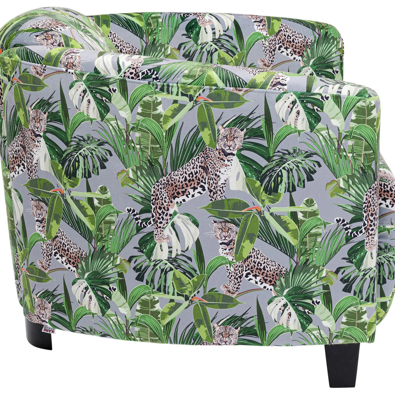 KARE Design Fauteuils Club|Fauteuil Cigar Lounge Jungle Vert