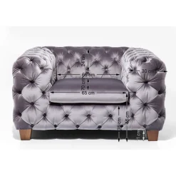 KARE Design Fauteuils Xxl|Fauteuil Desire Gris Argente