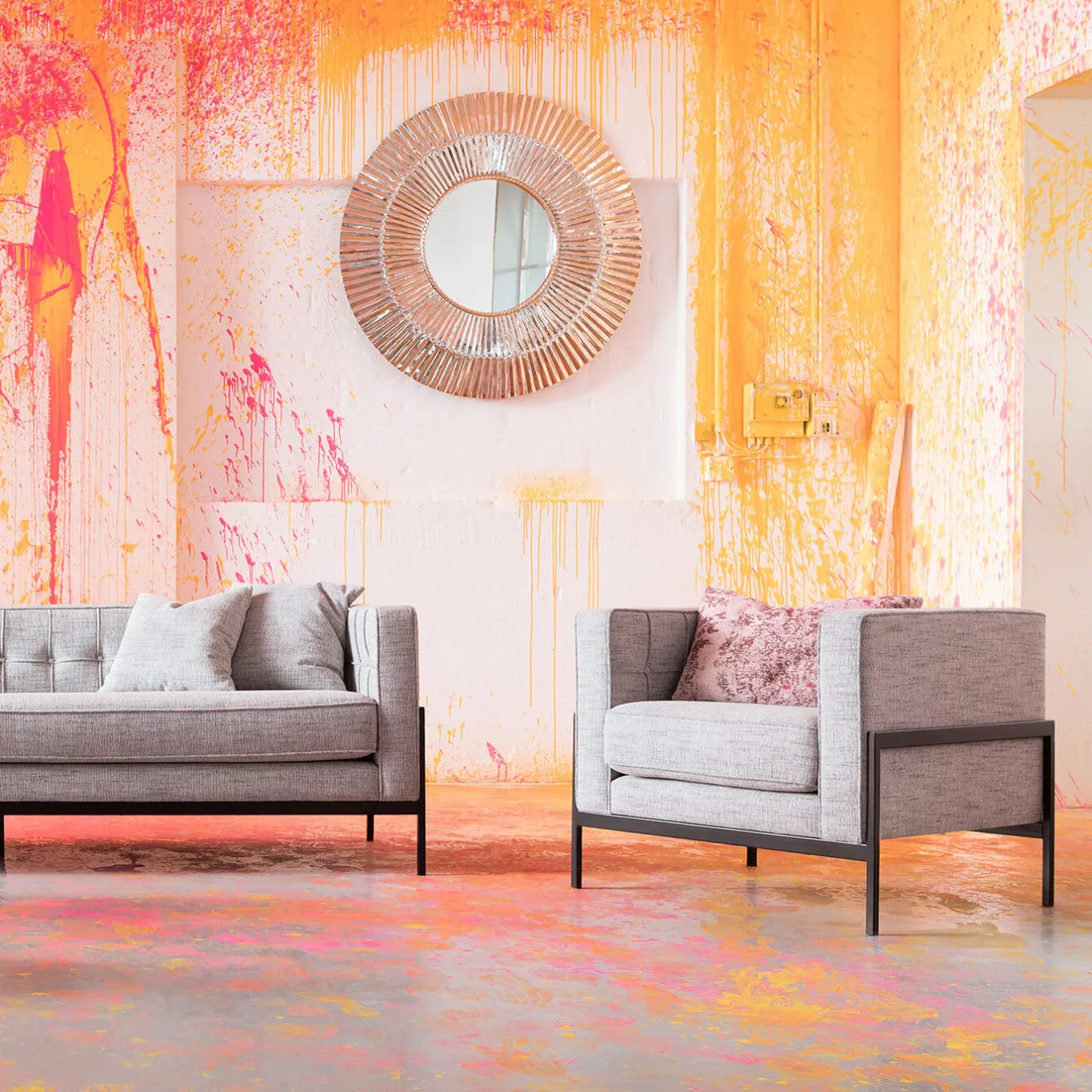 KARE Design Fauteuils Club|Fauteuil Loft Salt & Pepper