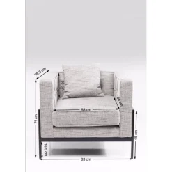 KARE Design Fauteuils Club|Fauteuil Loft Salt & Pepper