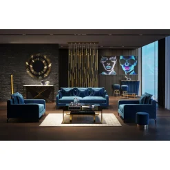 KARE Design Fauteuils Club|Fauteuil Lullaby Petrole