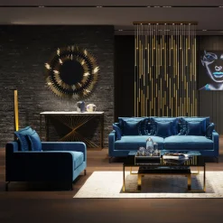 KARE Design Fauteuils Club|Fauteuil Lullaby Petrole