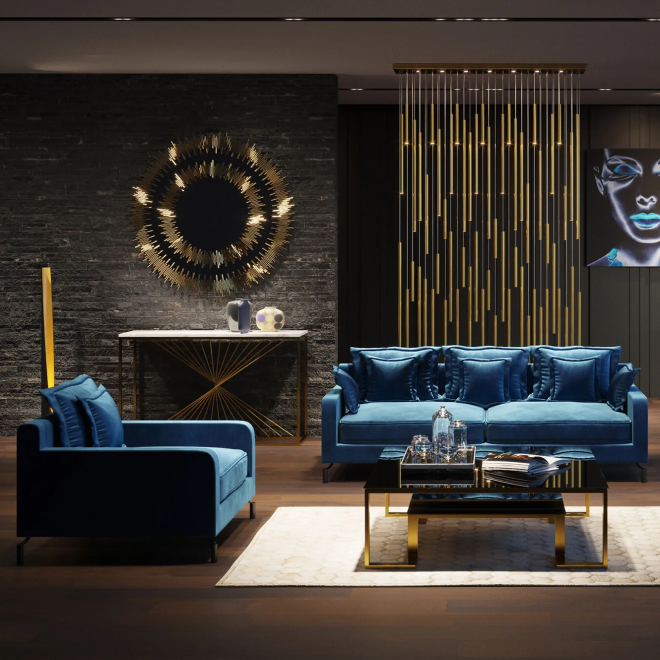 KARE Design Fauteuils Club|Fauteuil Lullaby Petrole