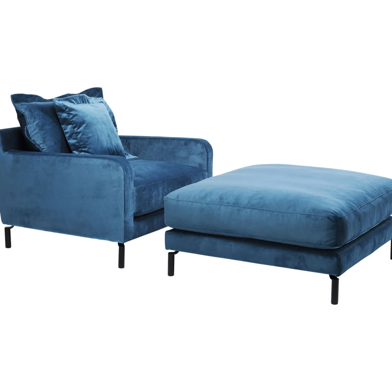 KARE Design Fauteuils Club|Fauteuil Lullaby Petrole