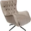 KARE Design Fauteuils Pivotants|Fauteuil Pivotant Bellissima Velours Beige