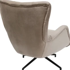 KARE Design Fauteuils Pivotants|Fauteuil Pivotant Bellissima Velours Beige